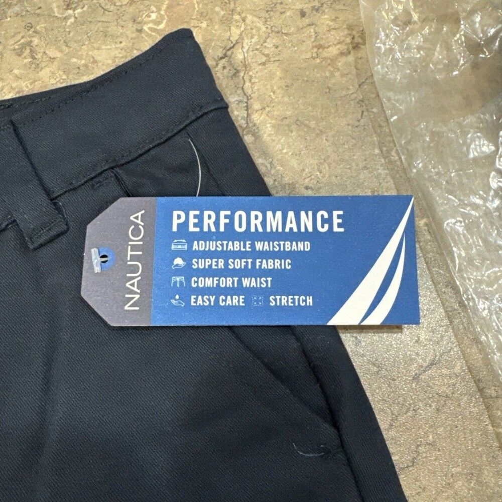 Nautica Boys School Uniform Navy Pants (3 Pair) Great For School, Church, Formal - Picture 3 of 6